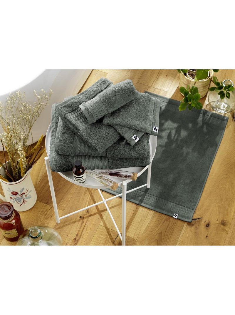 Tapis de bain – coton épais 600 g/m² – garance Vert romarin - Kiabi