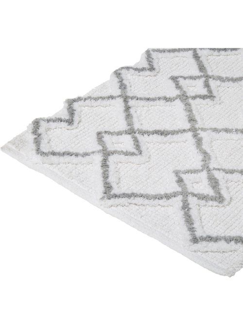 Tapis de bain coton ethnique NATURAL - Kiabi