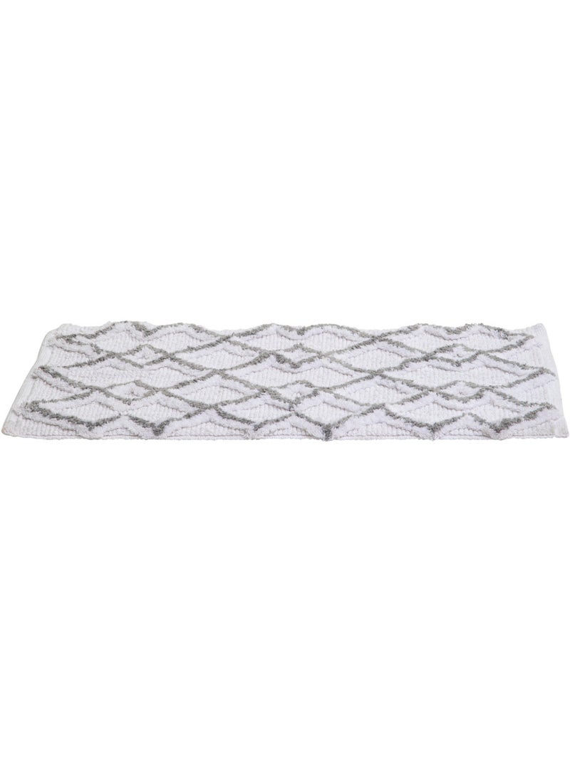 Tapis de bain coton ethnique NATURAL Gris - Kiabi