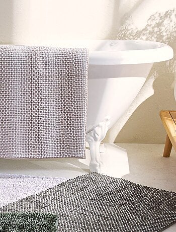 Tapis de bain déco effet maille antidérapant 50 x 80 cm - Guy Levasseur