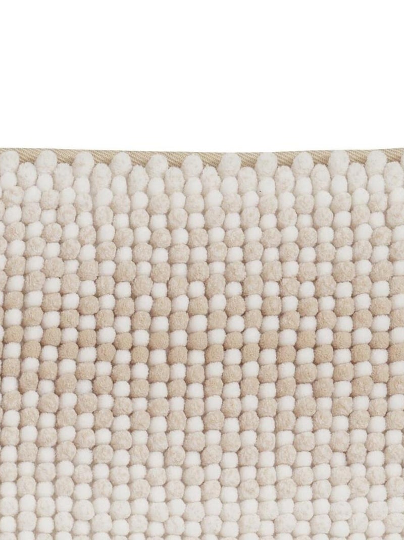 Tapis de bain déco effet maille antidérapant 50 x 80 cm - Guy Levasseur Beige - Kiabi