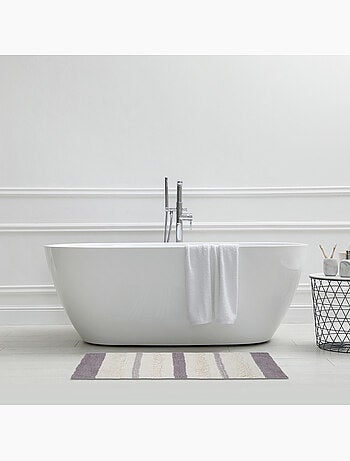 Tapis de bain décoratif en coton touffeté antidérapant 60 x 120 cm - Guy Levasseur