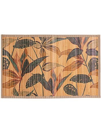 Tapis de bain design floral 80x50cm BLACKFLORA