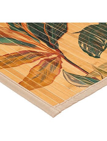 Tapis de bain design floral 80x50cm BLACKFLORA