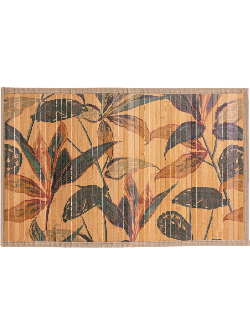 Tapis de bain design floral 80x50cm BLACKFLORA Multicolore - Kiabi