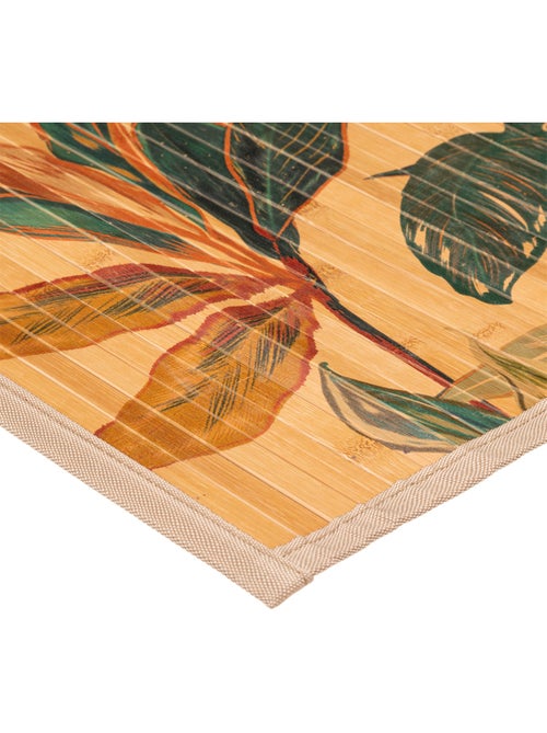 Tapis de bain design floral 80x50cm BLACKFLORA - Kiabi