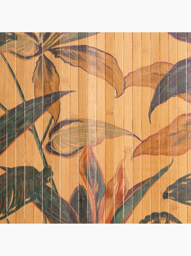 Tapis de bain design floral 80x50cm BLACKFLORA Multicolore - Kiabi