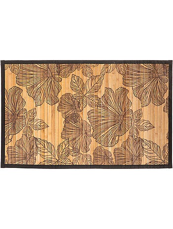 Tapis de bain design floral 80x50cm blackflora
