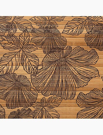 Tapis de bain design floral 80x50cm blackflora