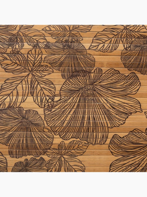 Tapis de bain design floral 80x50cm BLACKFLORA - Kiabi