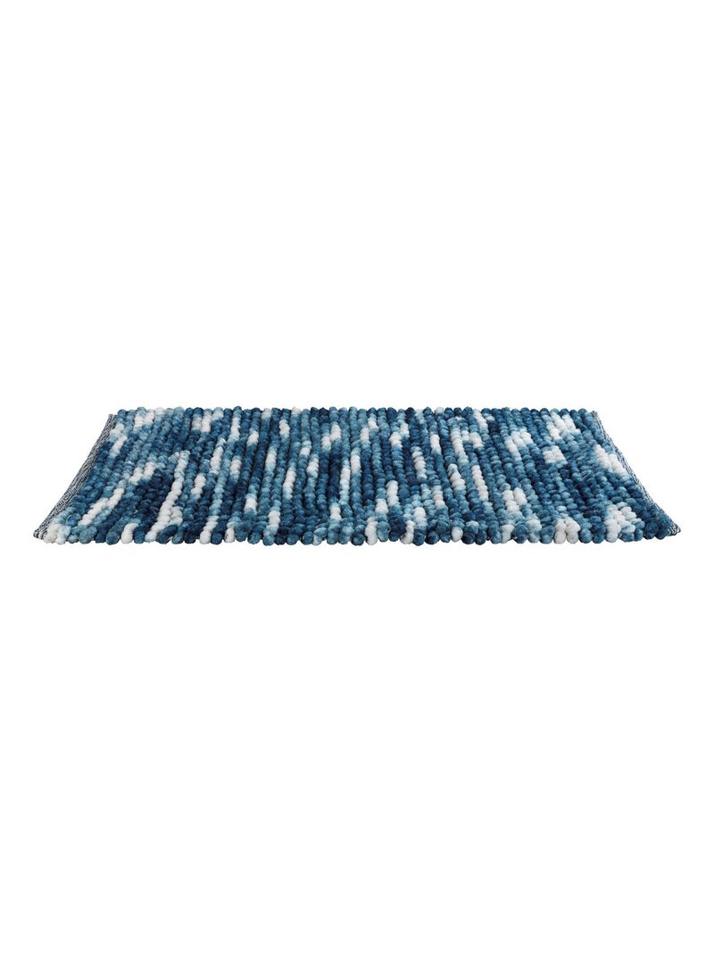 Tapis de bain design Urdu Bleu foncé - Kiabi
