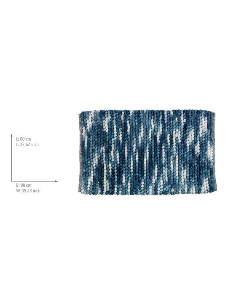 Tapis de bain design Urdu Bleu foncé - Kiabi
