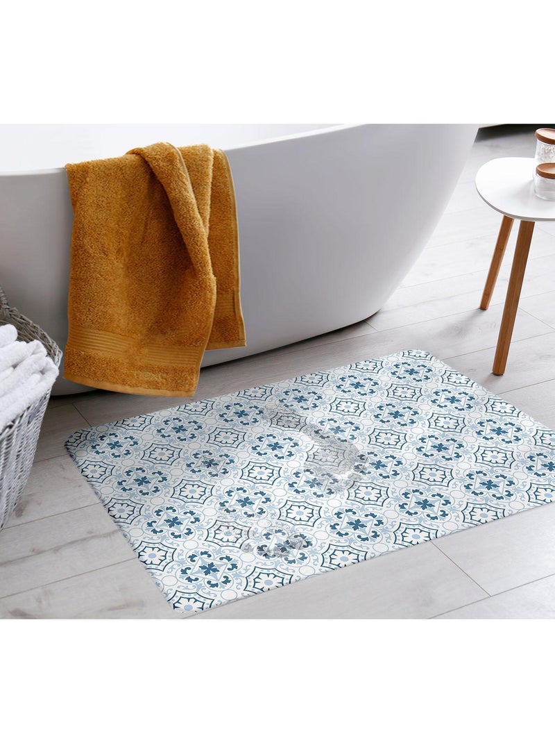 Tapis de bain diatomite Atlanta Bleu - Kiabi