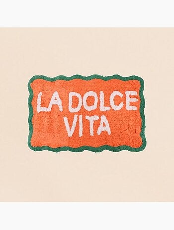 Tapis de bain Dolce Vita en coton orange, vert 50x80cm