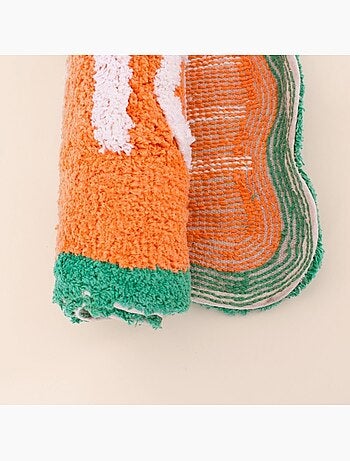 Tapis de bain Dolce Vita en coton orange, vert 50x80cm