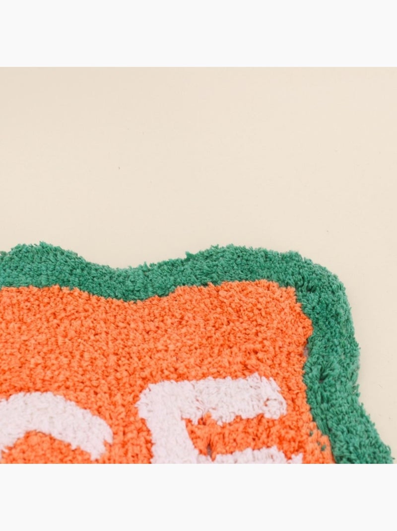 Tapis de bain dolce vita en coton orange, vert 50x80cm Orange - Kiabi