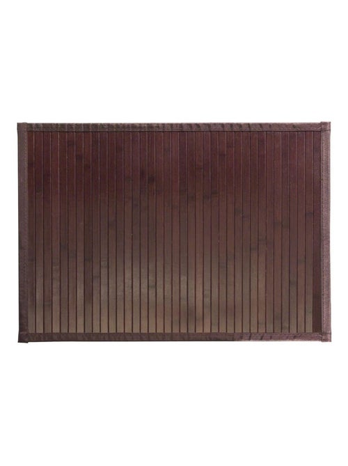 Tapis De Bain En Bambou Brun Mocha 61 X 43 Cm - Kiabi