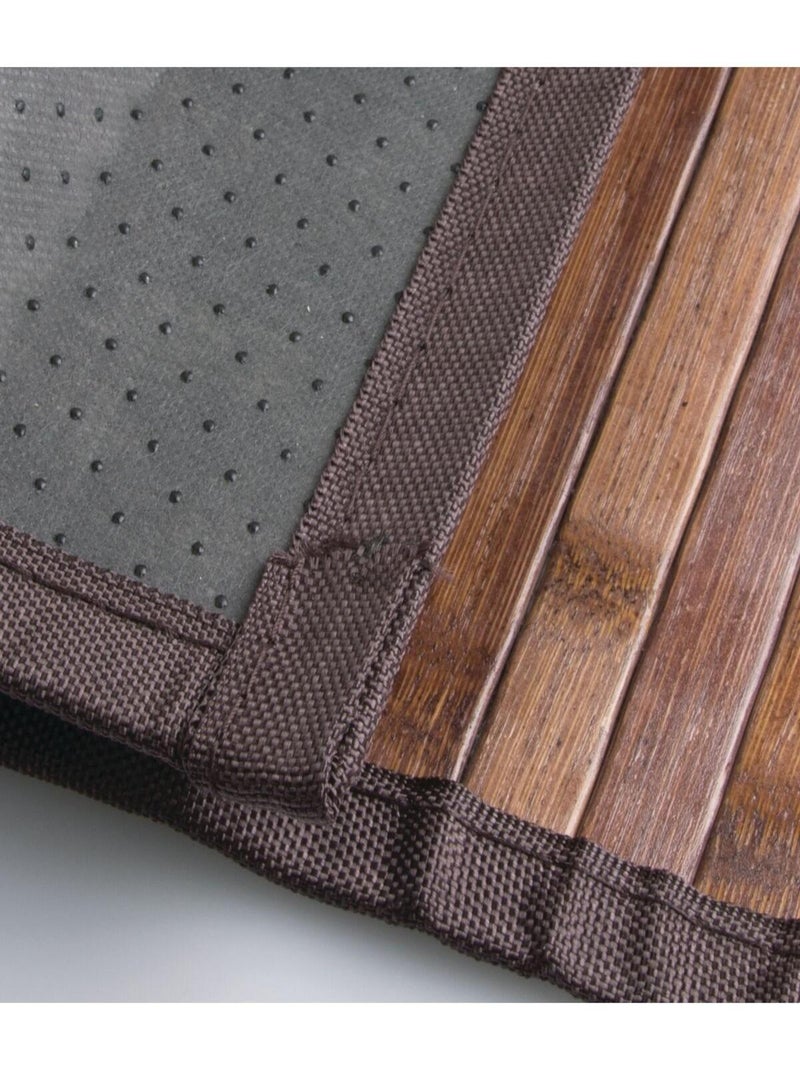 Tapis De Bain En Bambou 60x40 Cm - Caillebotis Antidérapant, Séchage Rapide, Pour Salle De Bain/sauna, Naturel