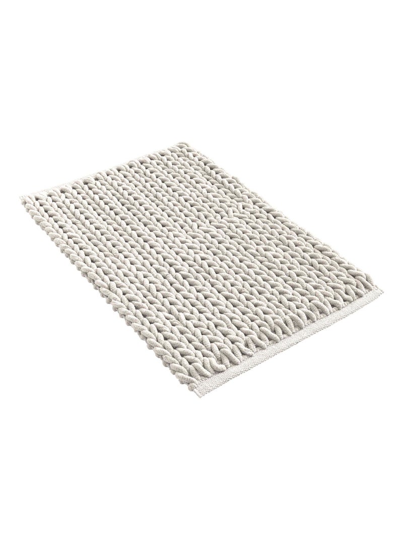 Tapis de bain en chenille douce antidérapant Beige - Kiabi