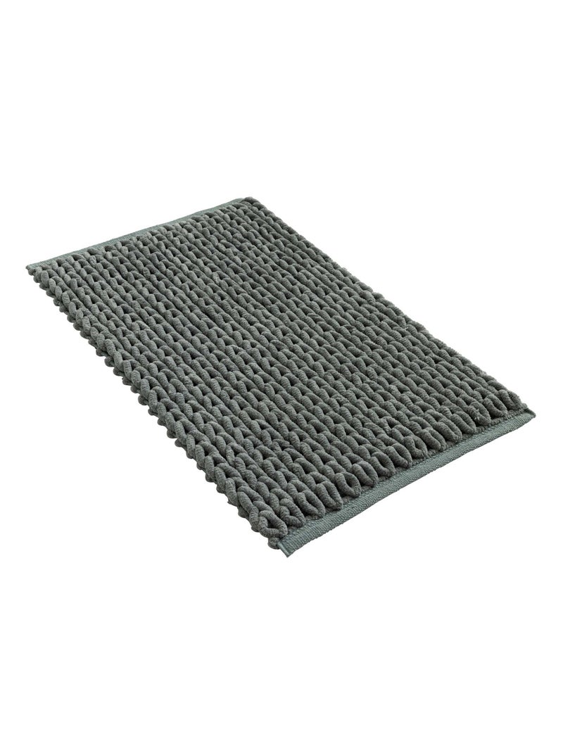 Tapis de bain en chenille douce antidérapant Kaki - Kiabi