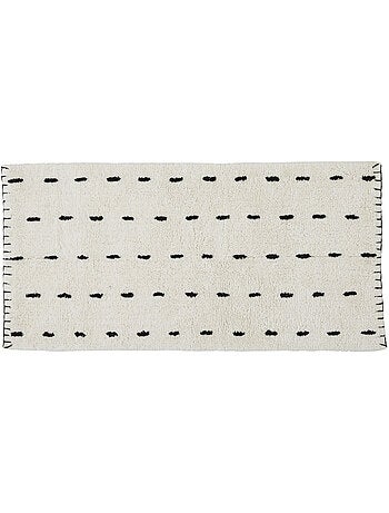 Tapis de bain en coton 1 cm à motif horse point 60 x 120 cm Guy Levasseur