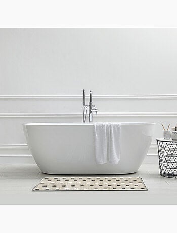 Tapis de bain en coton 1 cm à motif horse point 60 x 120 cm Guy Levasseur