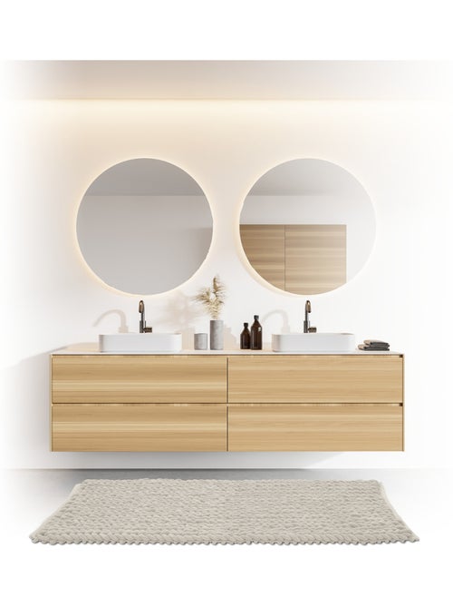 Tapis de bain en coton 120x50cm COLORAMA - Kiabi