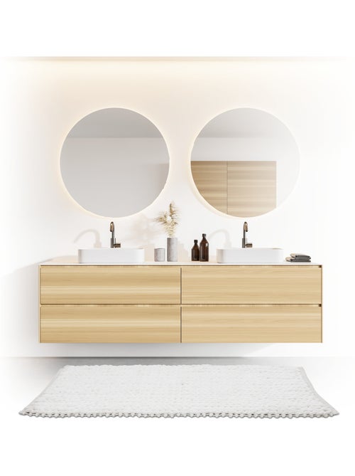 Tapis de bain en coton 120x50cm COLORAMA - Kiabi