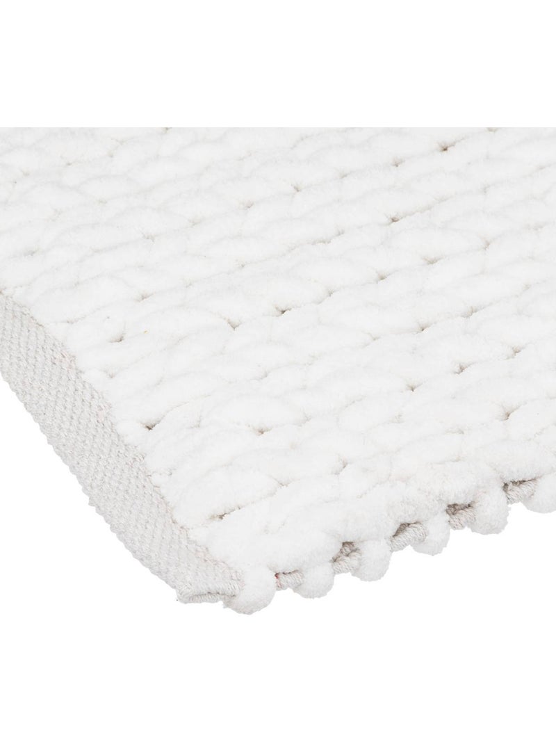 Tapis de bain en coton 120x50cm COLORAMA Blanc - Kiabi