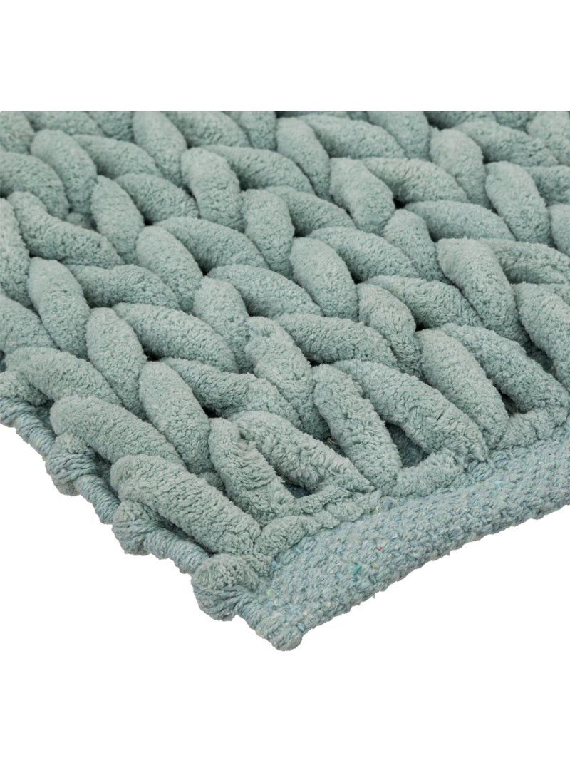 Tapis de bain en coton 120x50cm COLORAMA Vert - Kiabi
