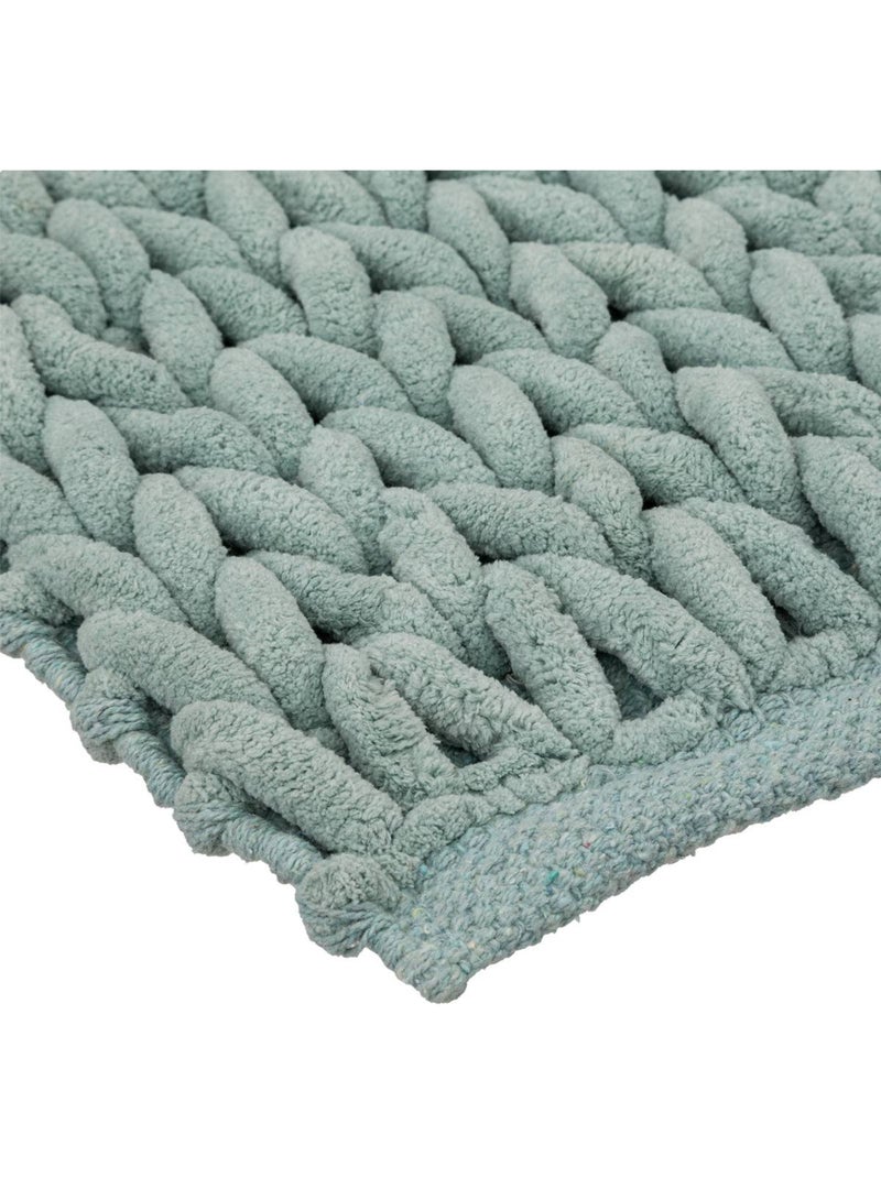 Tapis de bain en coton 120x50cm COLORAMA Vert - Kiabi
