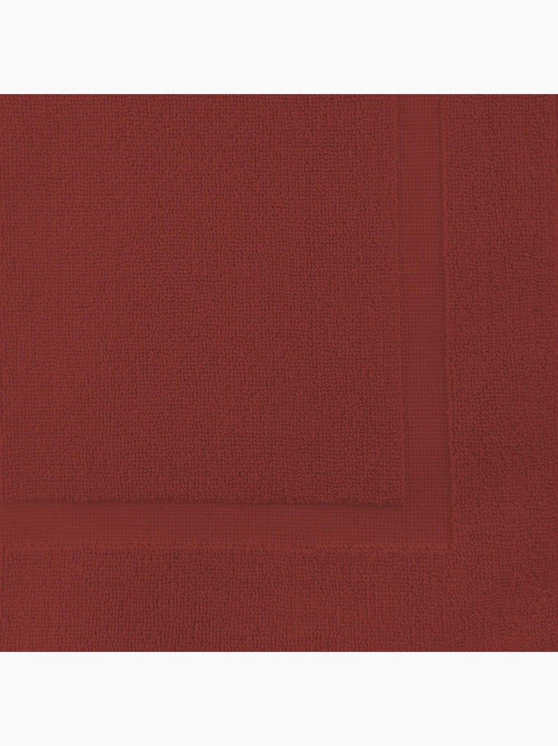 Tapis de bain en coton 800 gr/m2 50x80 cm LAGUNE, par Soleil d'ocre Brique - Kiabi