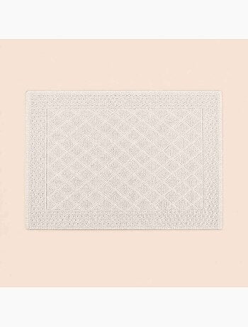 Tapis de bain en coton beige 50x80cm