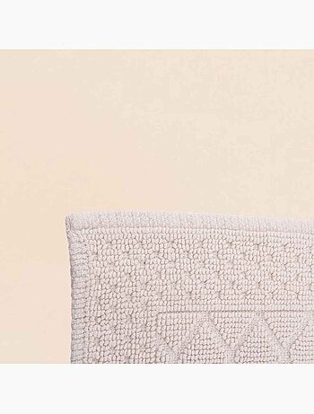 Tapis de bain en coton beige 50x80cm