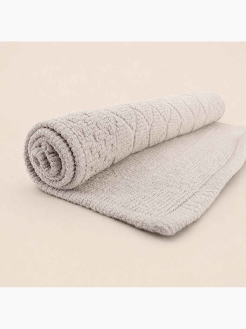 Tapis de bain en coton beige 50x80cm Beige - Kiabi