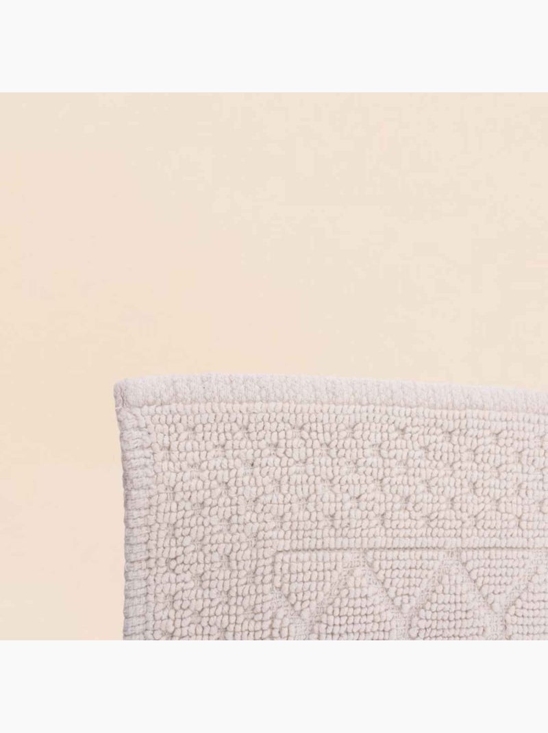 Tapis de bain en coton beige 50x80cm Beige - Kiabi