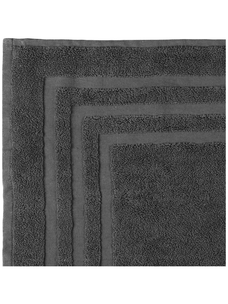 Tapis de bain en coton bio gris anthracite - Kiabi