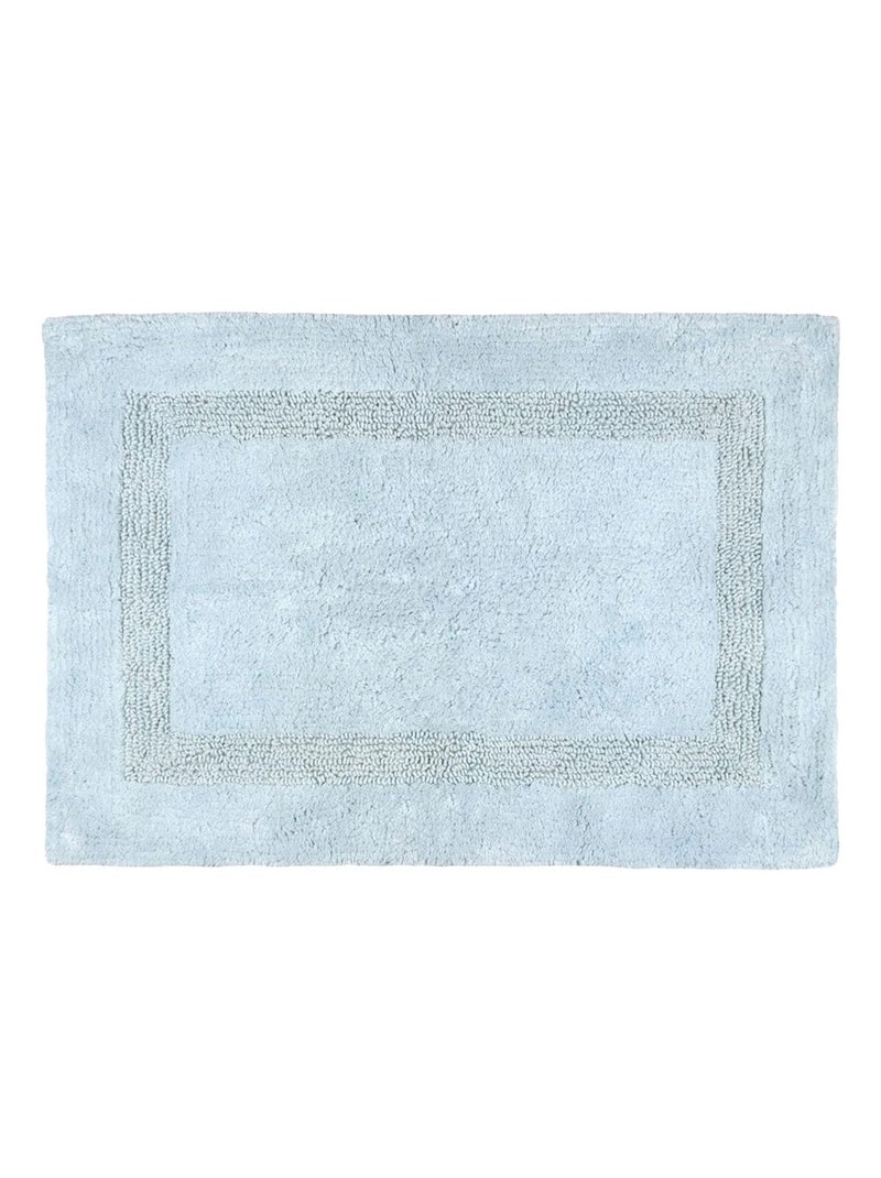 Tapis de bain en coton Bleu clair - Kiabi
