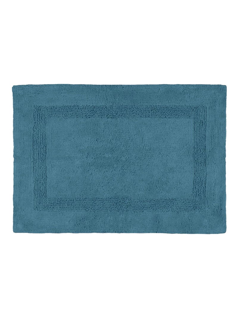 Tapis de bain en coton Bleu pétrole - Kiabi