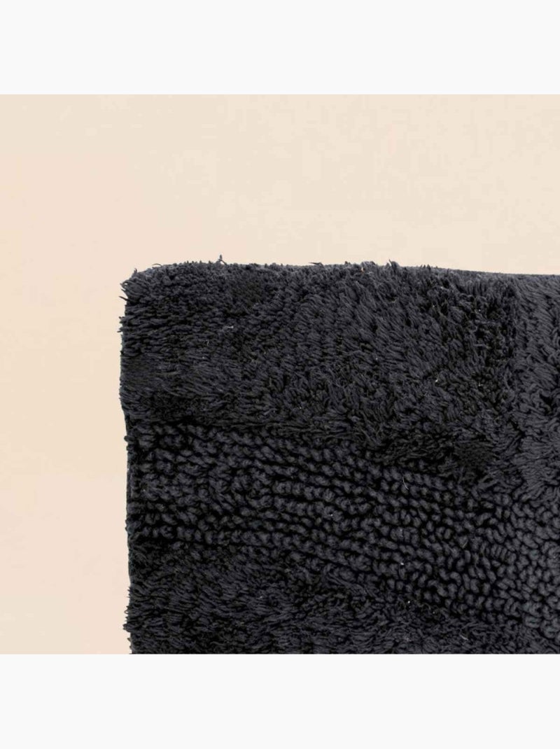 Tapis de bain en coton bouclette 50x80cm Noir - Kiabi