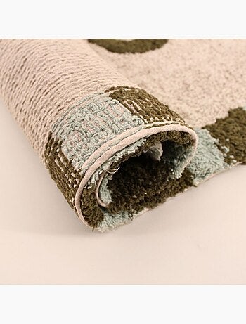 Tapis de bain en coton brodé bisous 50x80cm