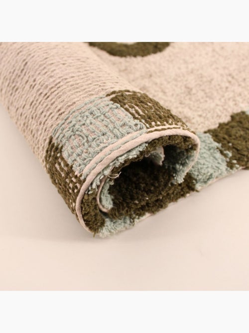 Tapis de bain en coton brodé bisous 50x80cm - Kiabi