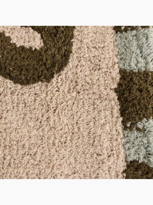Tapis de bain en coton brodé bisous 50x80cm - Kiabi