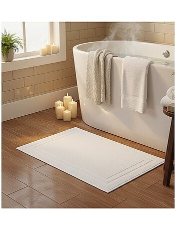 Tapis de bain en coton Lilas