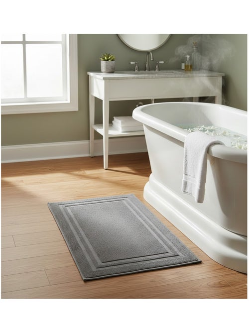 Tapis de bain en coton Lilas - Kiabi