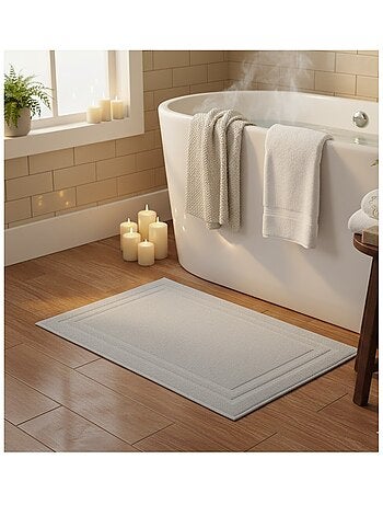 Tapis de bain en coton Lilas
