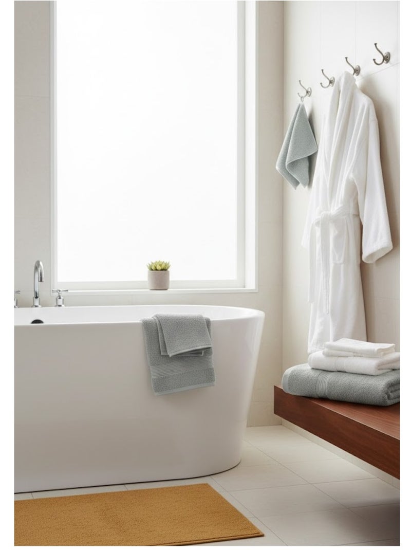 Tapis de bain en coton Lilas Lin - Kiabi