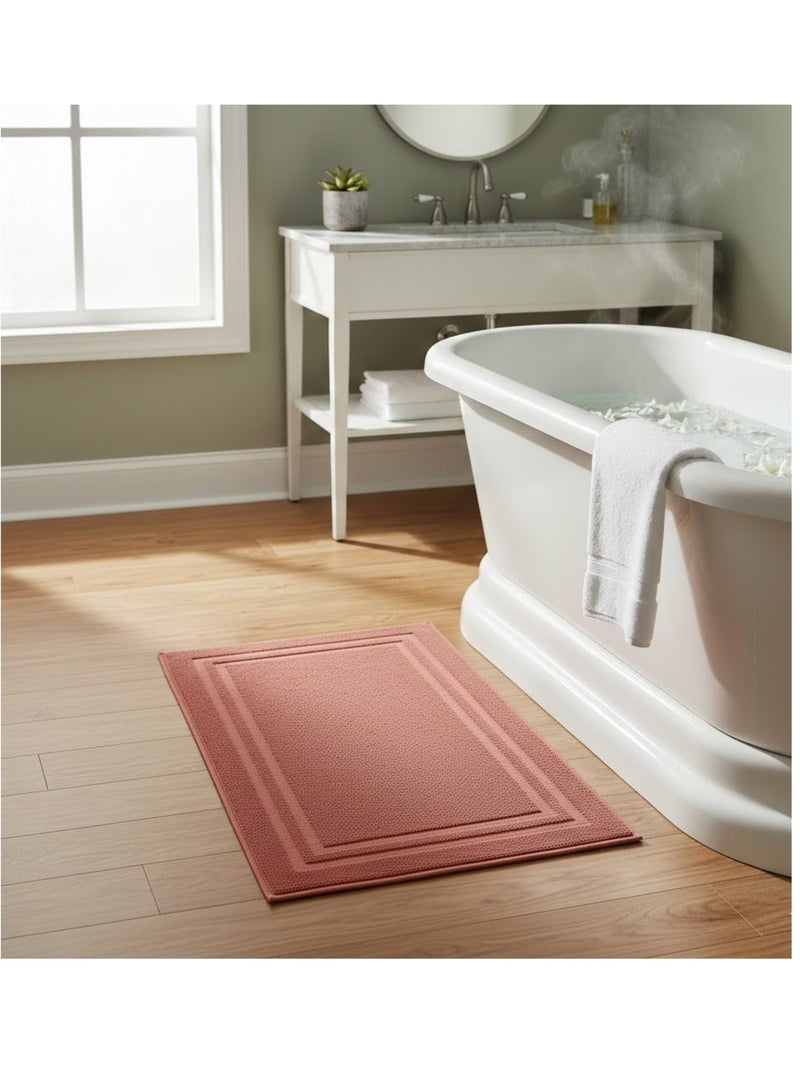 Tapis de bain en coton Lilas Terracotta - Kiabi