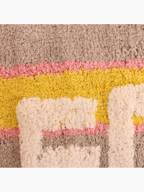 Tapis de bain en coton rayé "Get Naked" 50x80cm - Kiabi