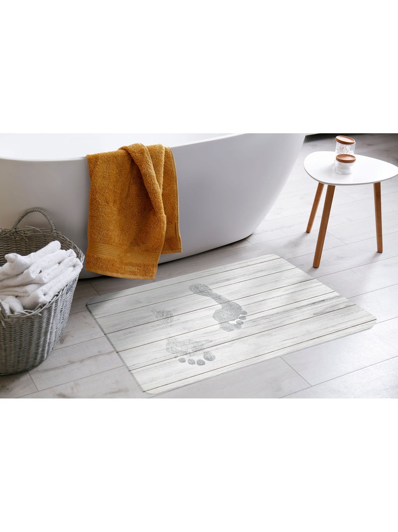Tapis de bain en diatomite agave Blanc - Kiabi